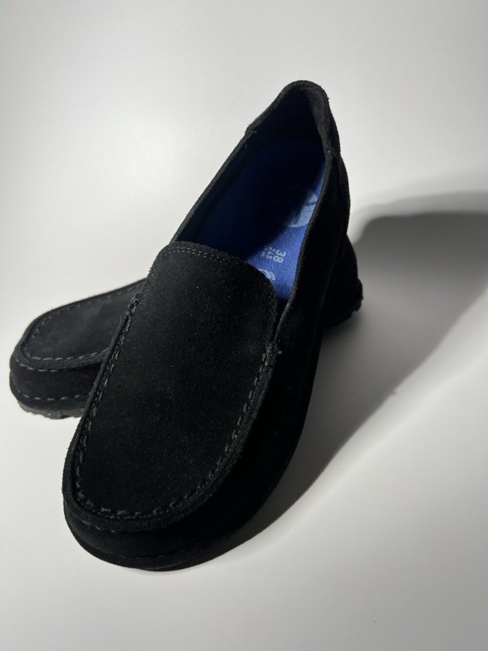 Birkenstock Utti Women’s Suede Loafers Black EU 38 US 7-7.5 Moccasin Shoes